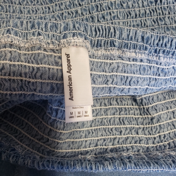 NWT AA Smocked Denim Romper. S/M - Picture 8 of 8